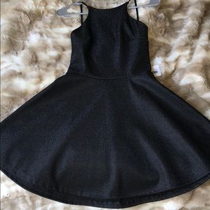 Black sparkly skater dress